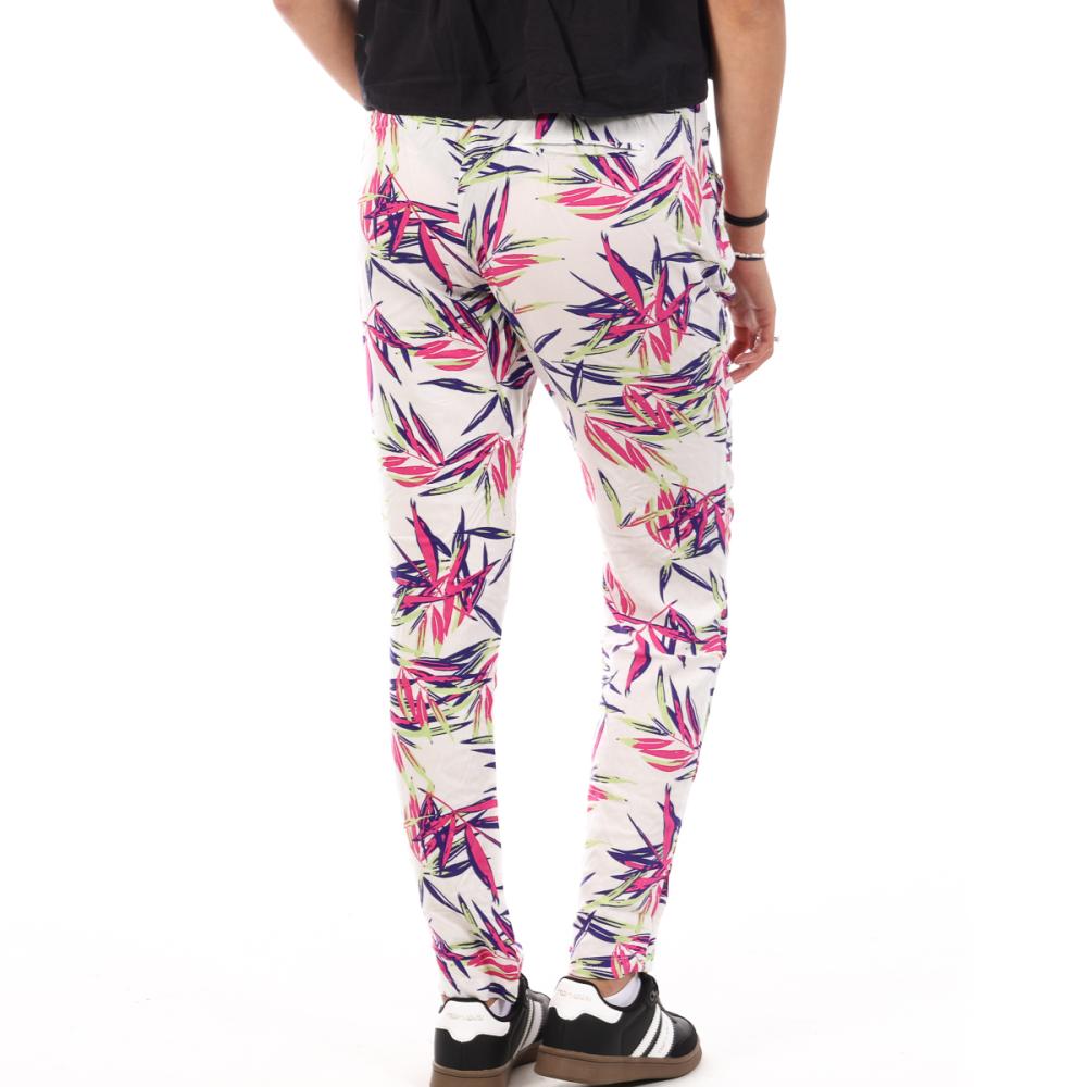 Pantalon Blanc/Rose/Vert à Motifs Femme Only vue 2