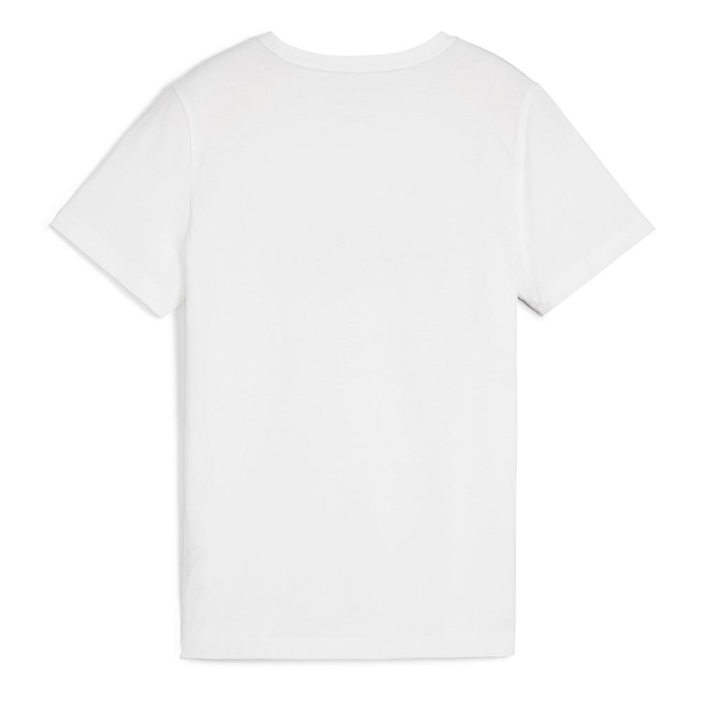 T-shirt Blanc/Vert Garçon Puma Ess+ 2 Col Logo vue 2