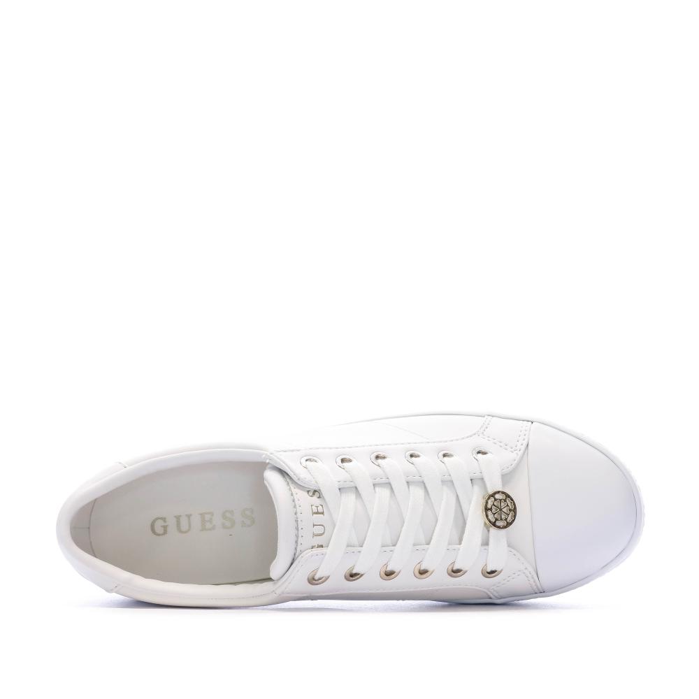 Baskets Blanches Femme Guess Bells vue 4