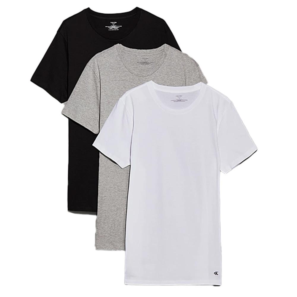 Lot de 3 T-Shirts Noir/Blanc/Gris Homme Calvin Klein Jeans LV00NB4051 pas cher