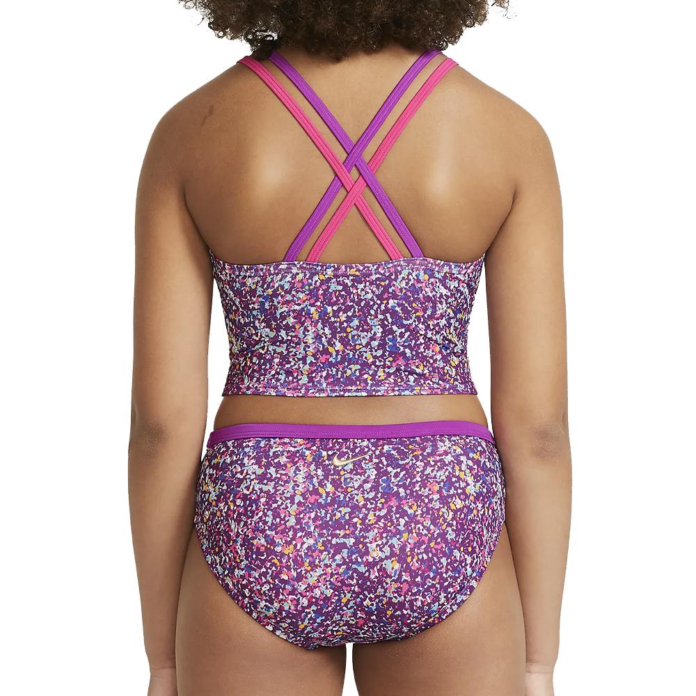 Maillot de bain 2 pièces Violet/Rose Fille Nike Spiderback Bikini vue 2