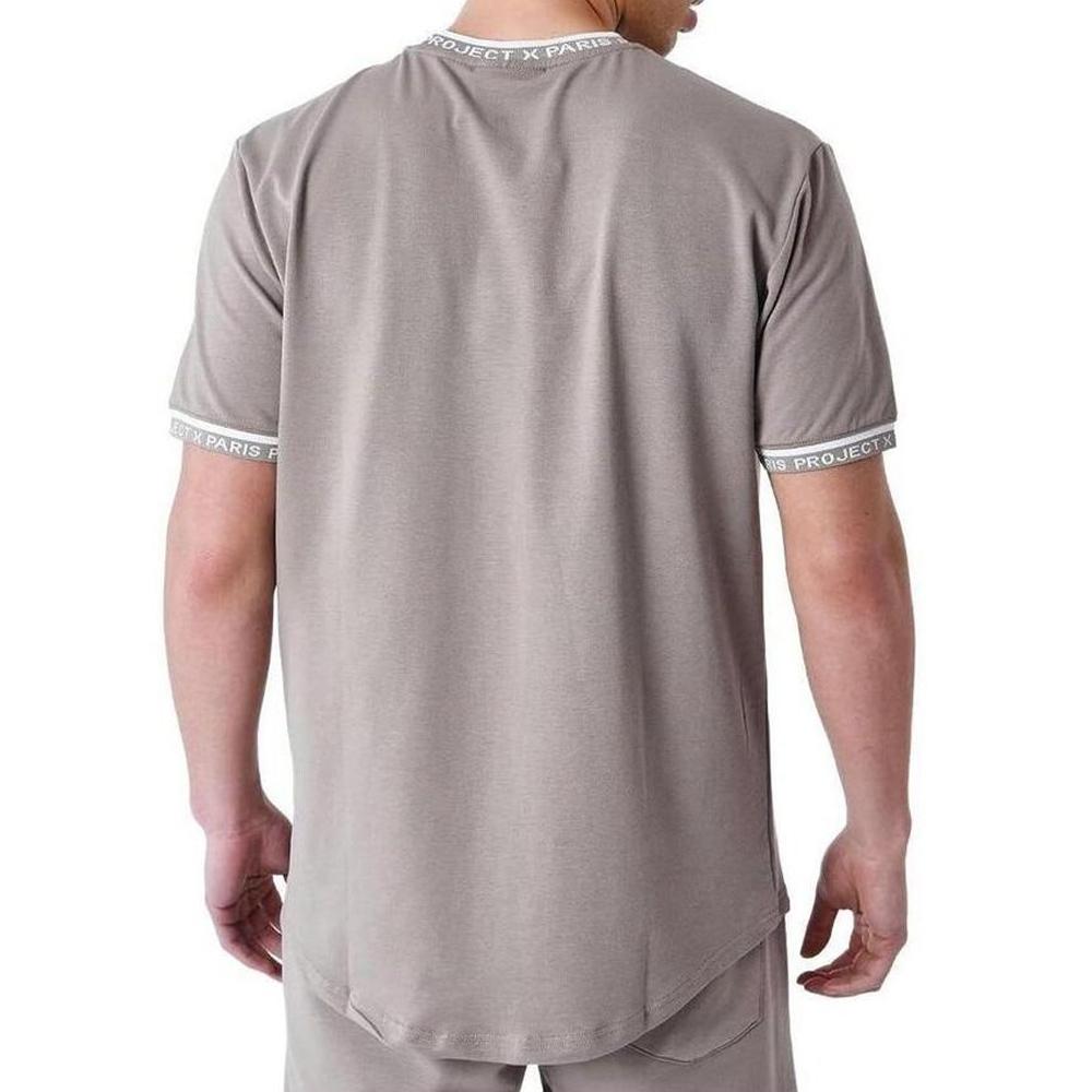 T-Shirt Gris/Blanc Homme Project X Paris 2511114 vue 2