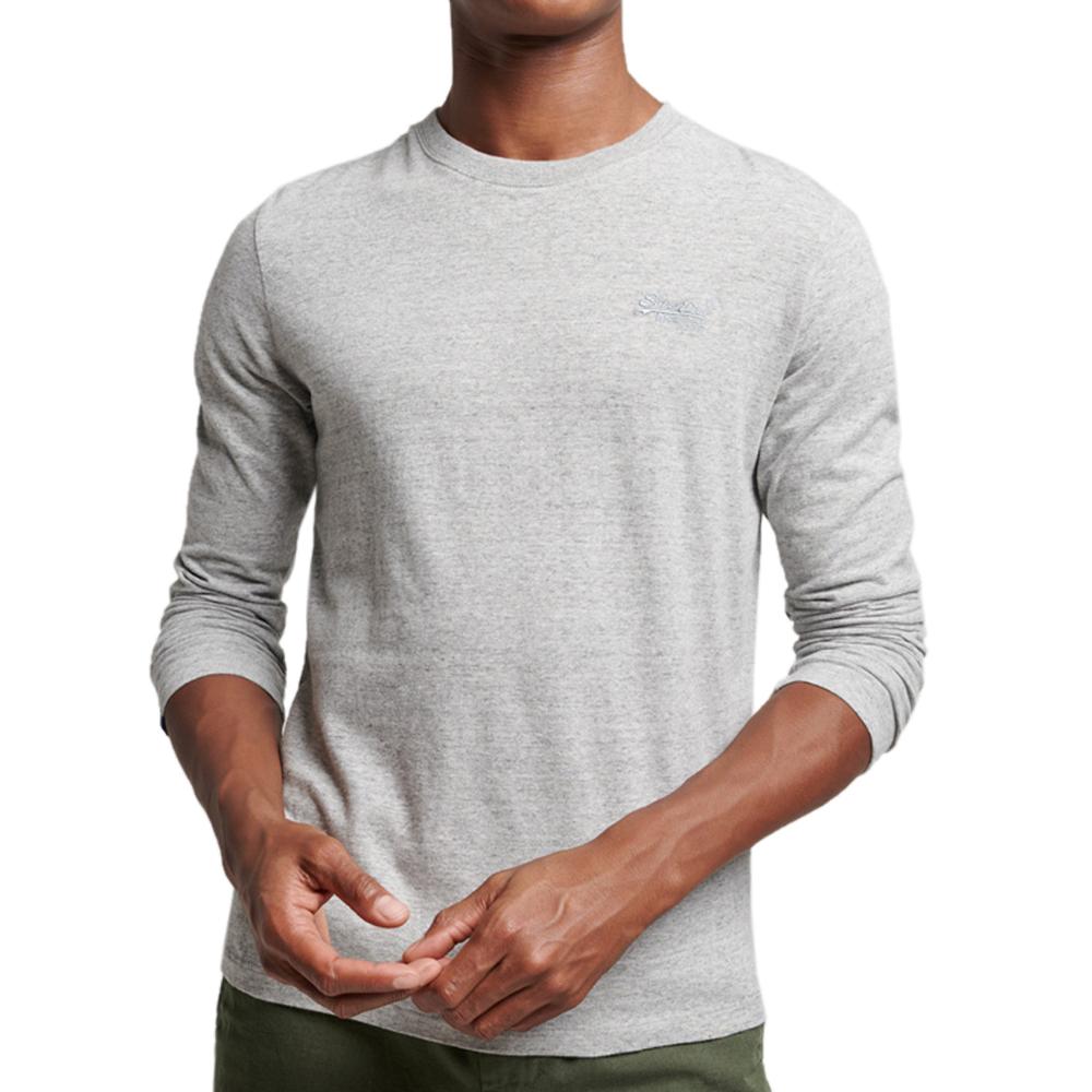 T-shirt Manches Longues Gris Homme Superdry M6010550A-02A pas cher