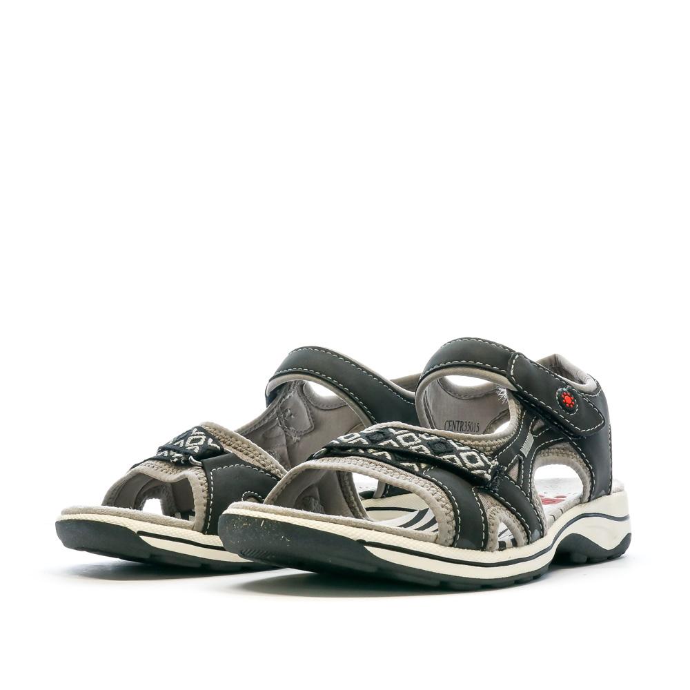 Sandales Noir/Gris Femme RELIFE Hubert vue 6