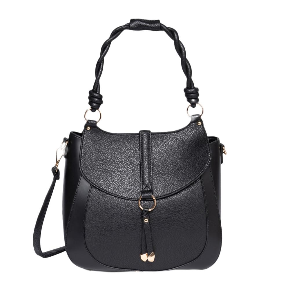 Sac Bandoulière Noir Femme Manoukian Nikky pas cher