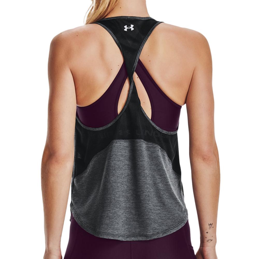 Débardeur Gris/Noir Femme Under Armour Tech Vent Tank vue 2