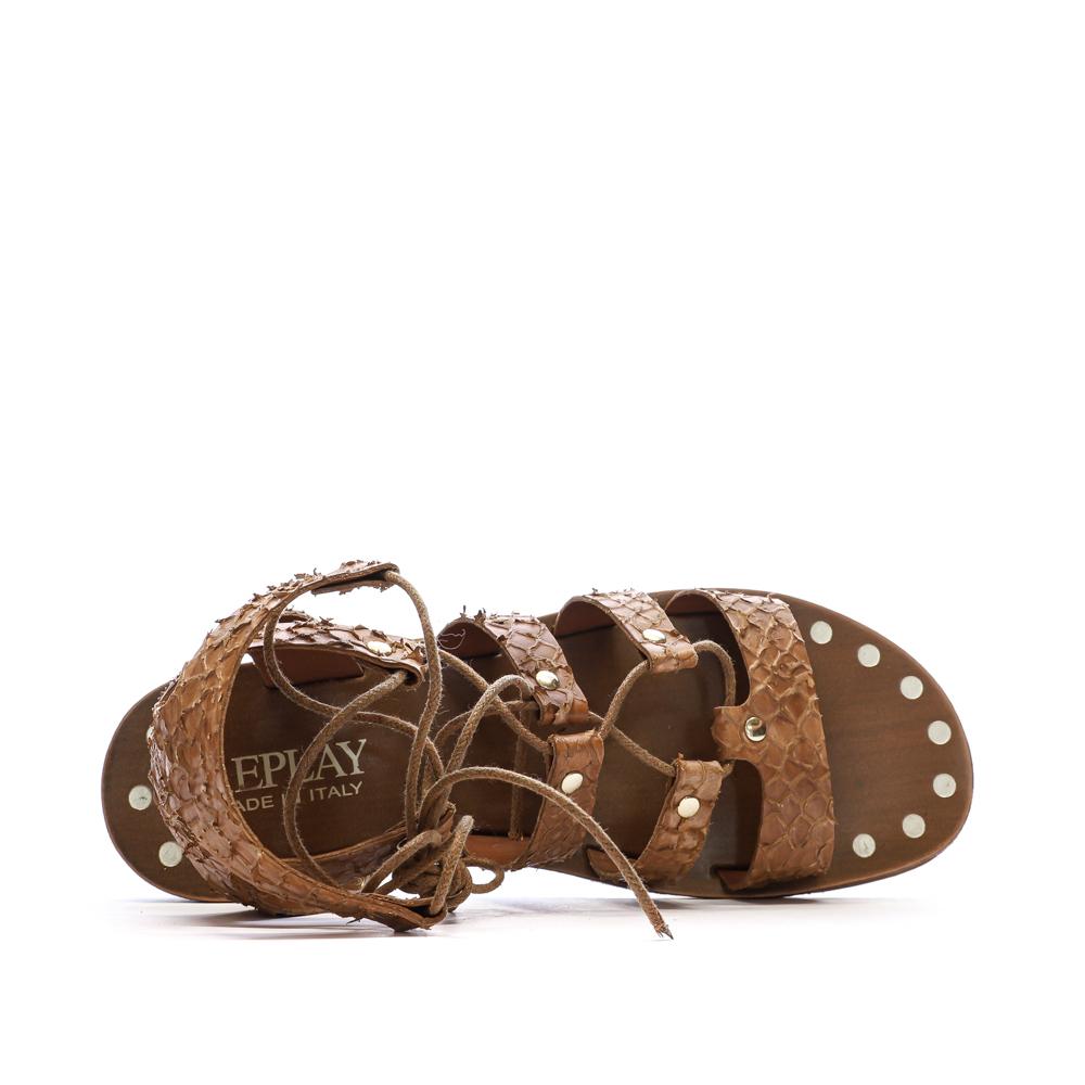 Sandales Marron Femme Replay Manila Slave vue 4
