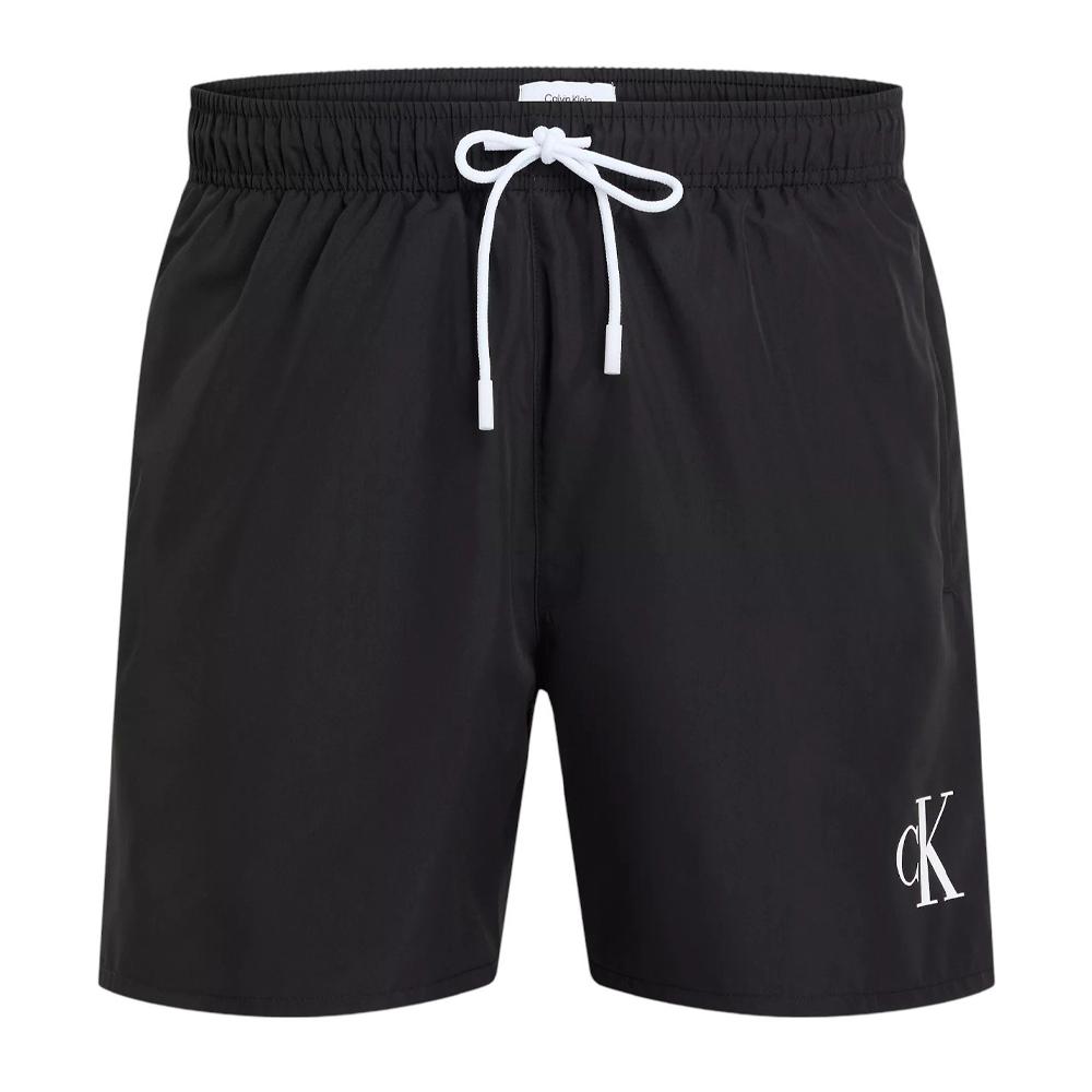 Short de bain Noir/Blanc Homme Calvin Klein Jeans Drawstring pas cher