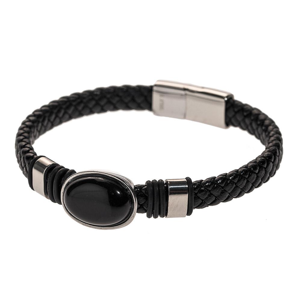 Bracelet Noir Homme Geographical Norway 315127 pas cher