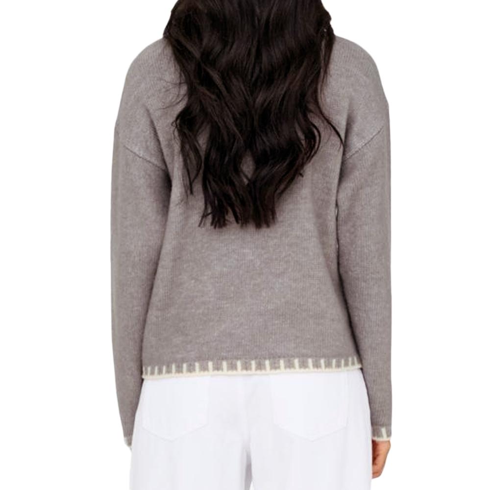 Pull Gris Clair/Beige Femme JDY Silja vue 2