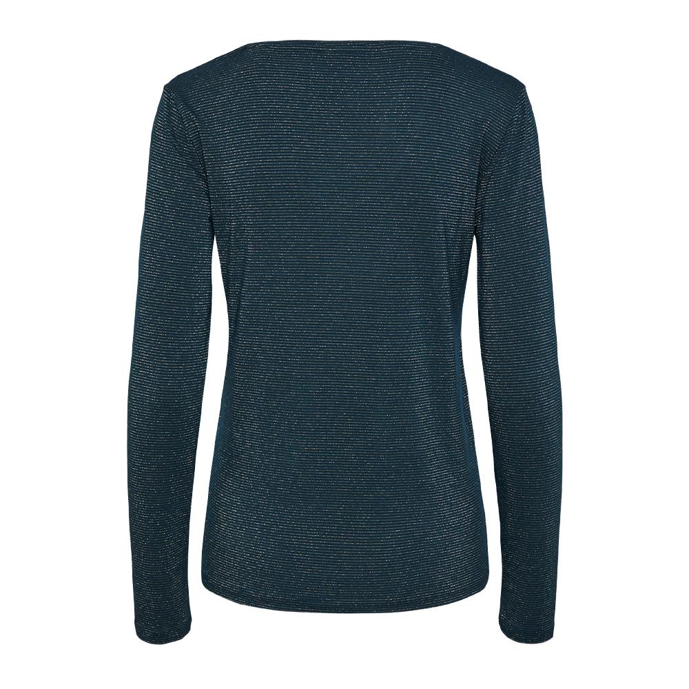 T-Shirt Manches Longues Vert/Doré Femme Pieces Billo vue 2