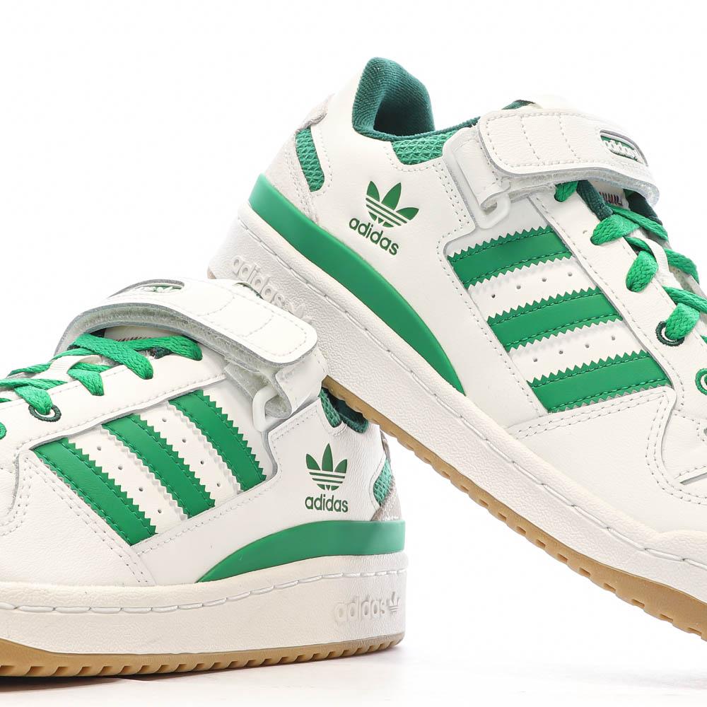 Baskets Blanches/Vertes Homme Adidas Forum vue 7
