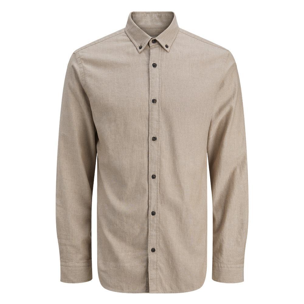 Chemise Beige Homme Jack & Jones Classic Melange pas cher