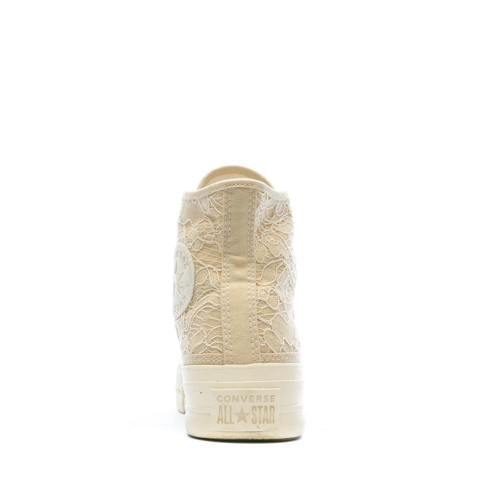 Baskets Beige Femme Converse Lift Hi Farro vue 3