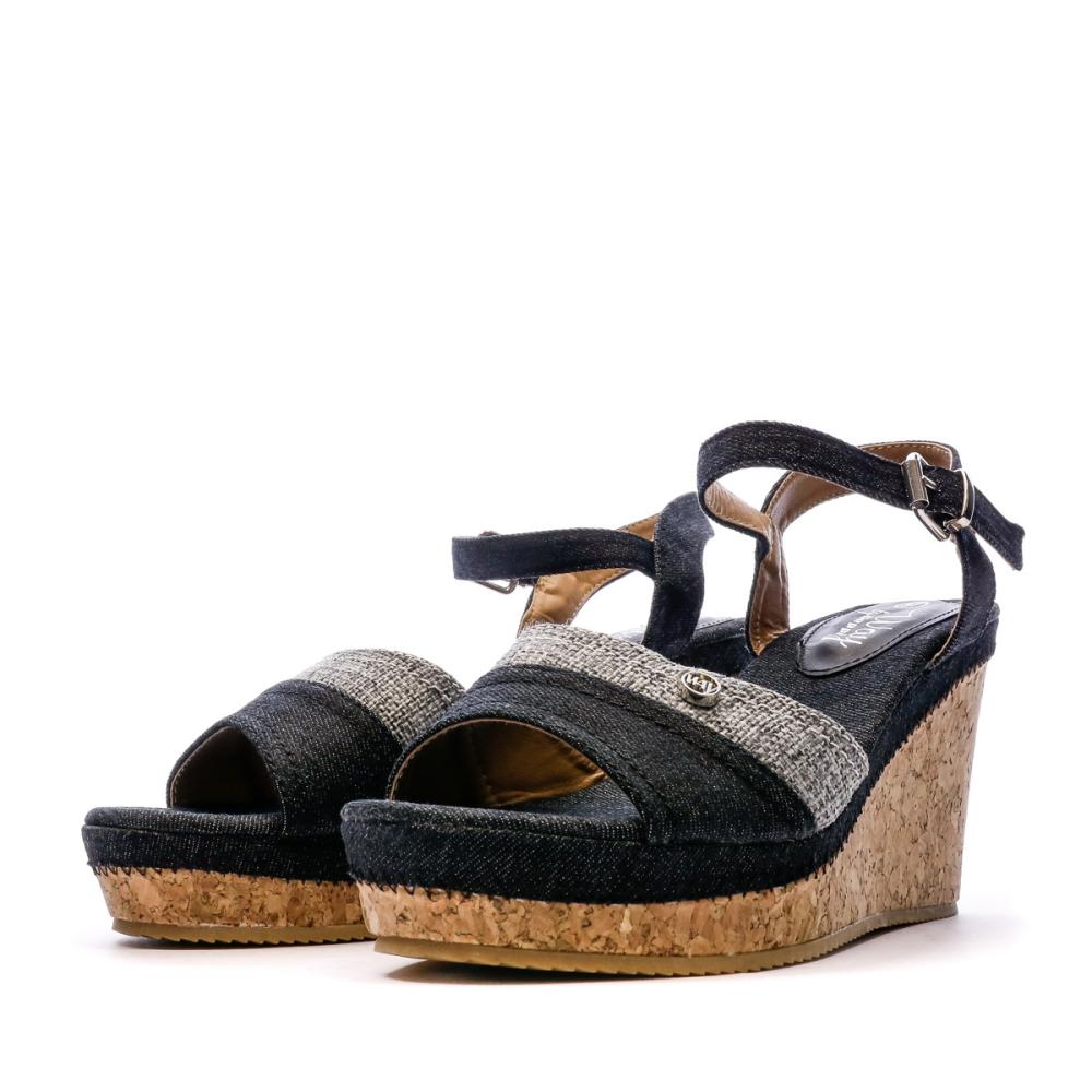 Sandales Compensées Noir Femme Beppi Casual vue 6