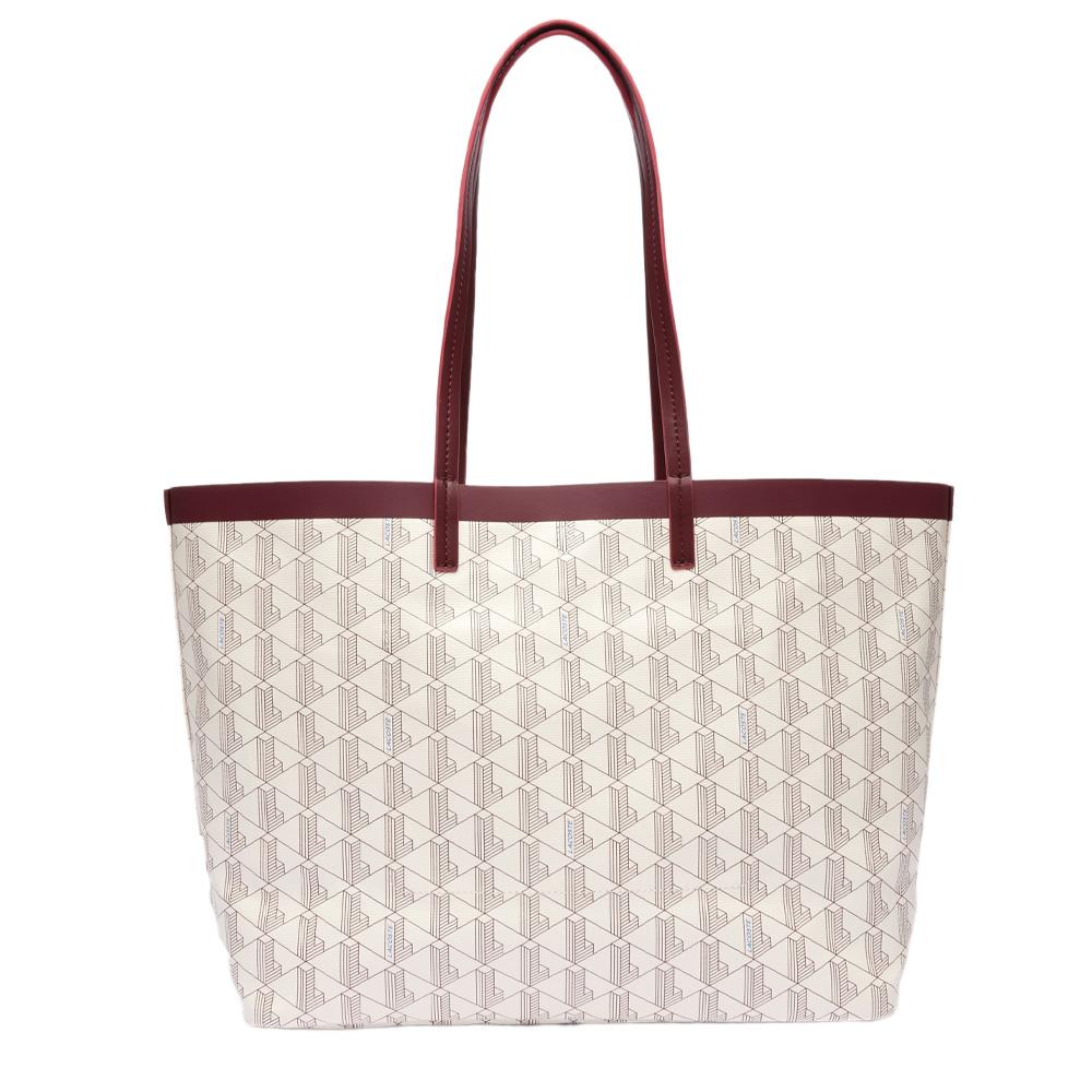 Sac à Main Écru/Bordeaux Femme Lacoste Monogramme vue 2