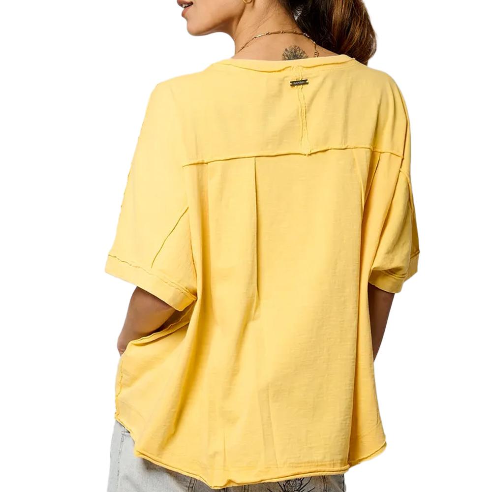 T-shirt Jaune Femme Kaporal Vison vue 2