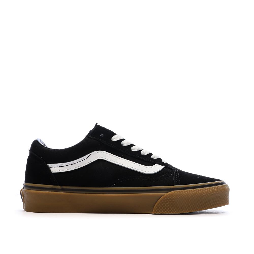 Baskets Noir/Marron Garçon Vans Old Skool vue 2