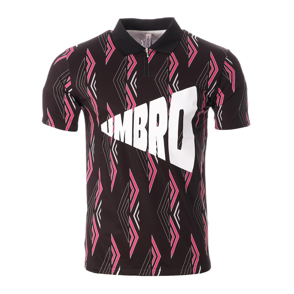 Polo Noir/Rose Homme Umbro King Polo pas cher