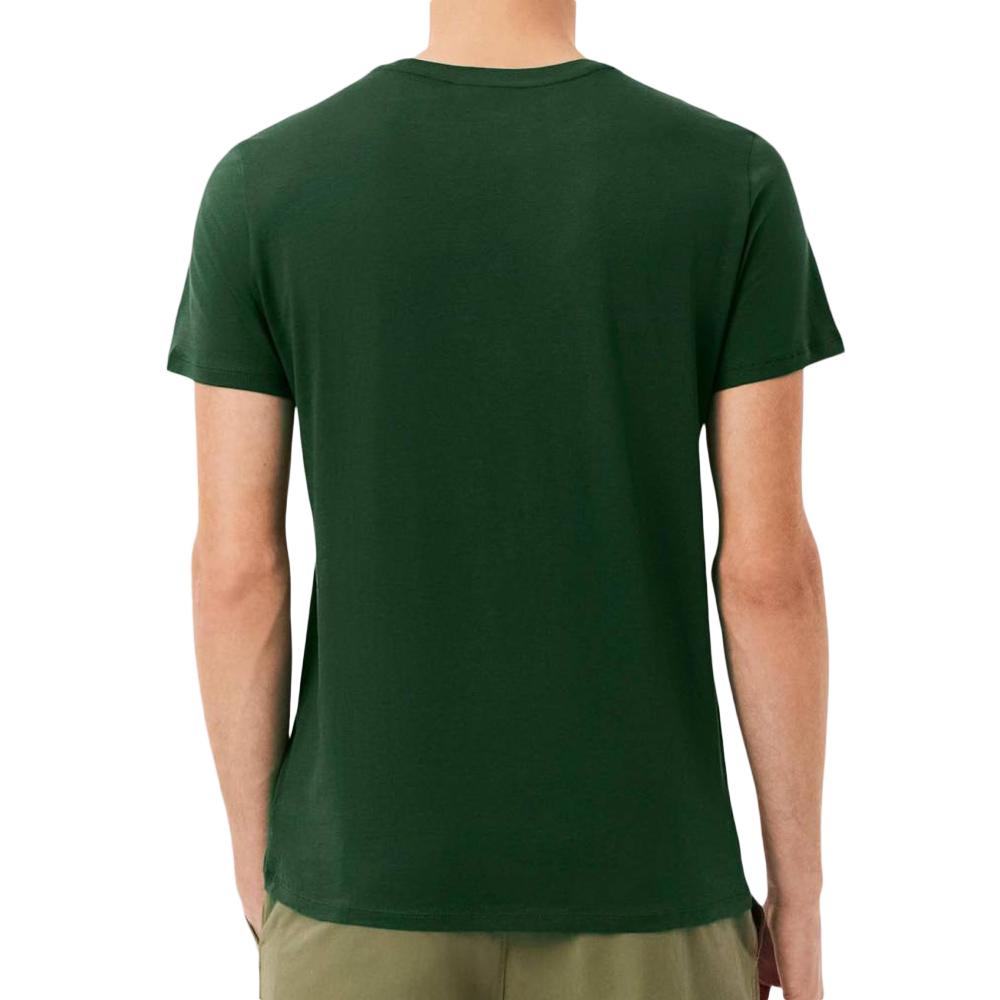 T-Shirt Vert Foncé Homme Lacoste Pima vue 2