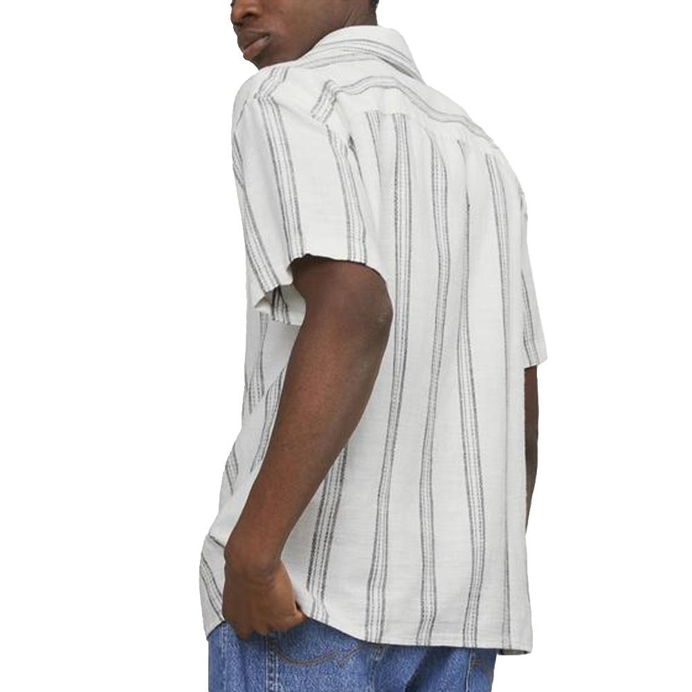 Chemisette Rayures Blanc/Bleu Homme Jack & Jones Cabana vue 2