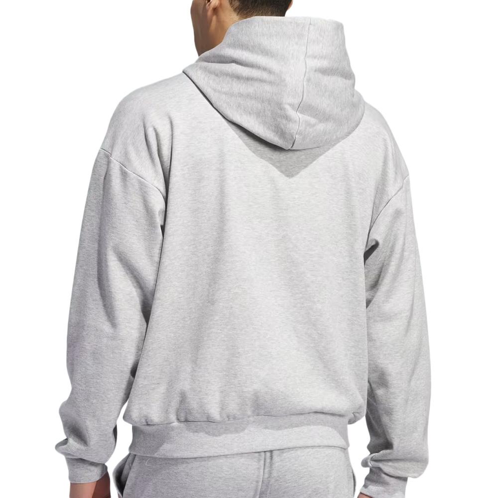 Sweat Gris Homme Adidas Slt Fleece Hood vue 2