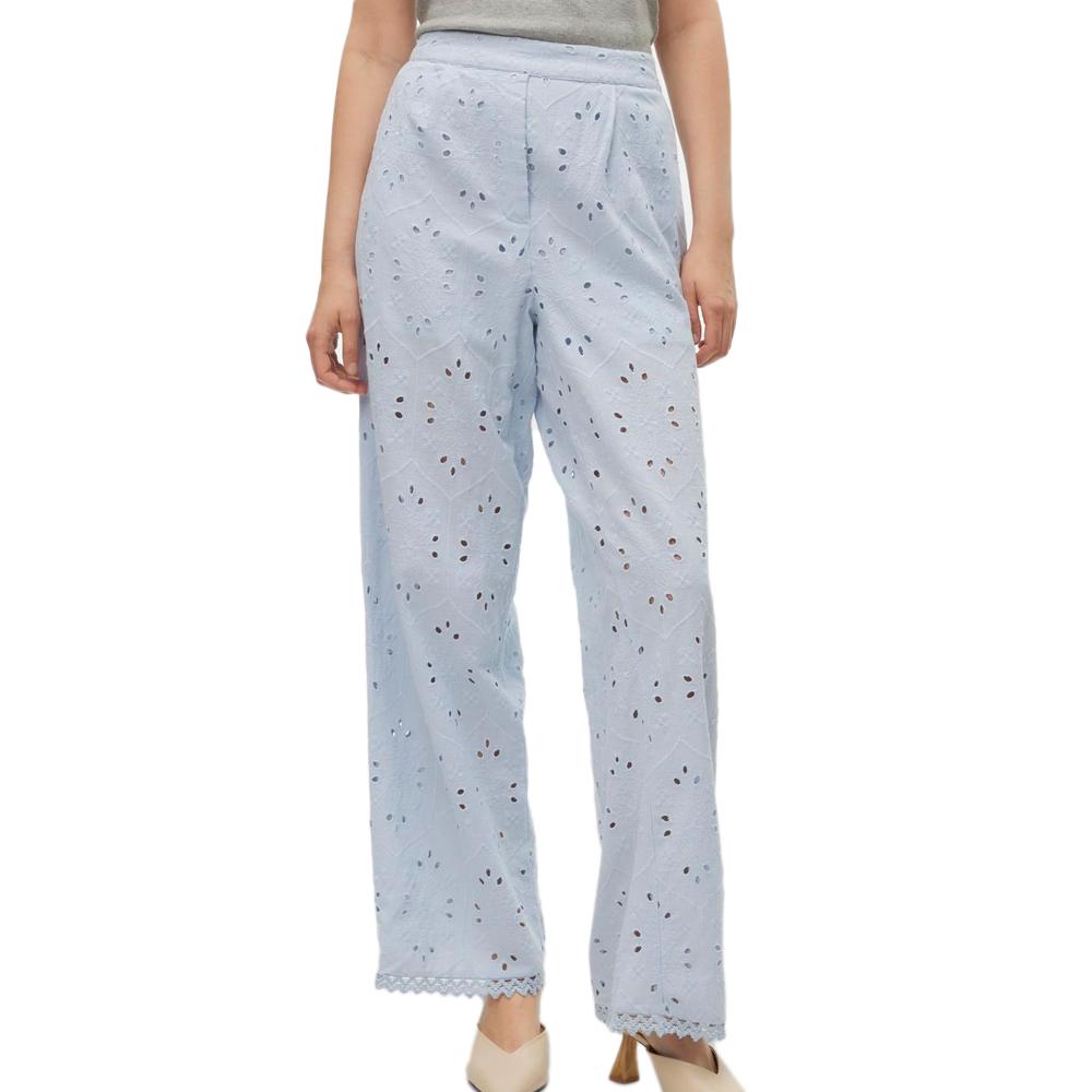 Pantalon fluide Bleu Femme Vero Moda Wide pas cher