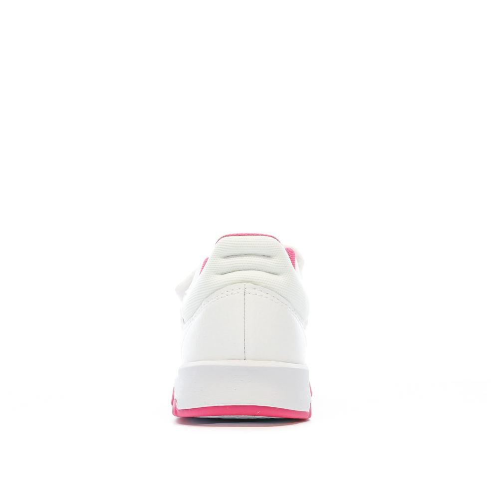 Baskets Blanches/Roses Fille Adidas Tensaur vue 3