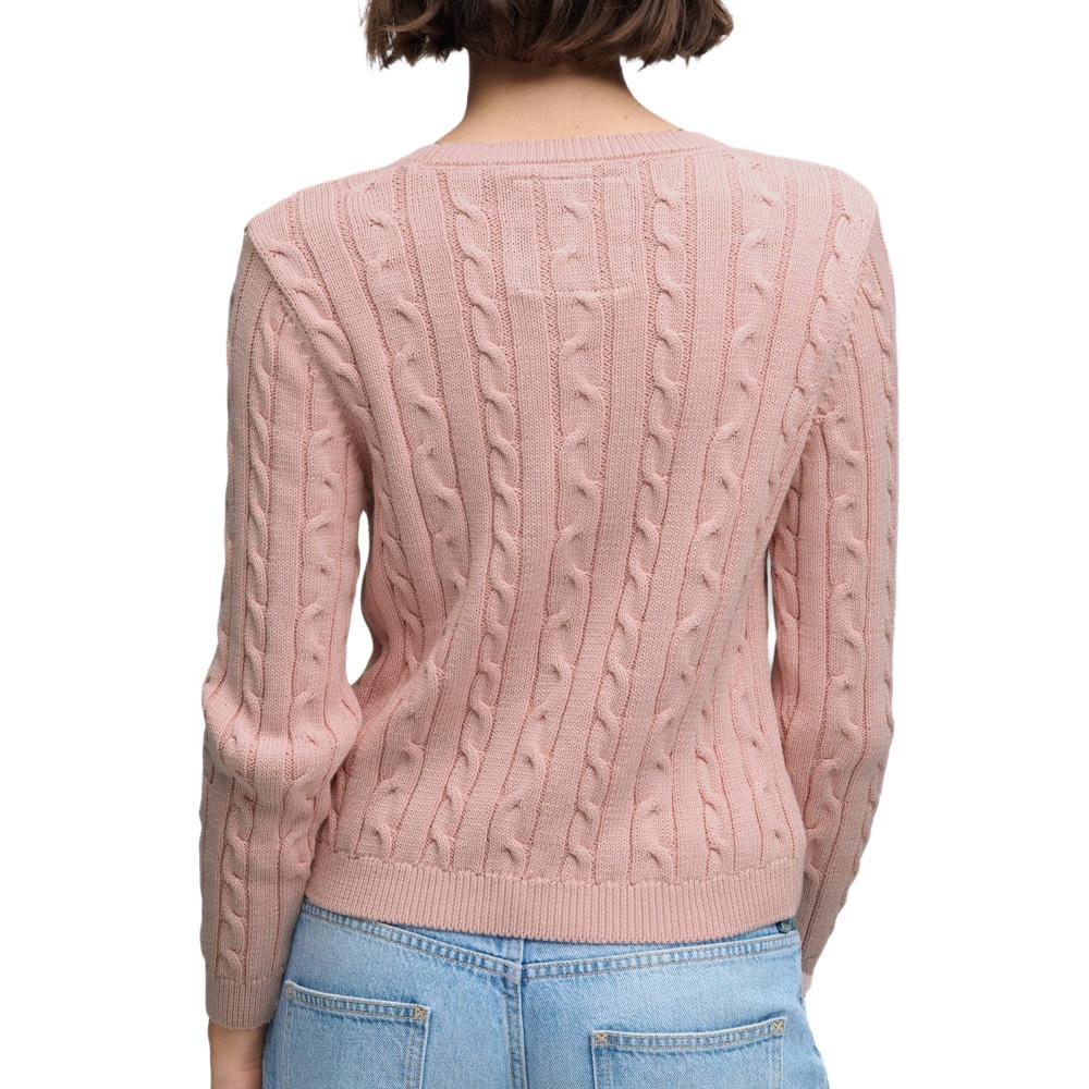 Pull Rose Femme Superdry Essentials Cable Jumper vue 2