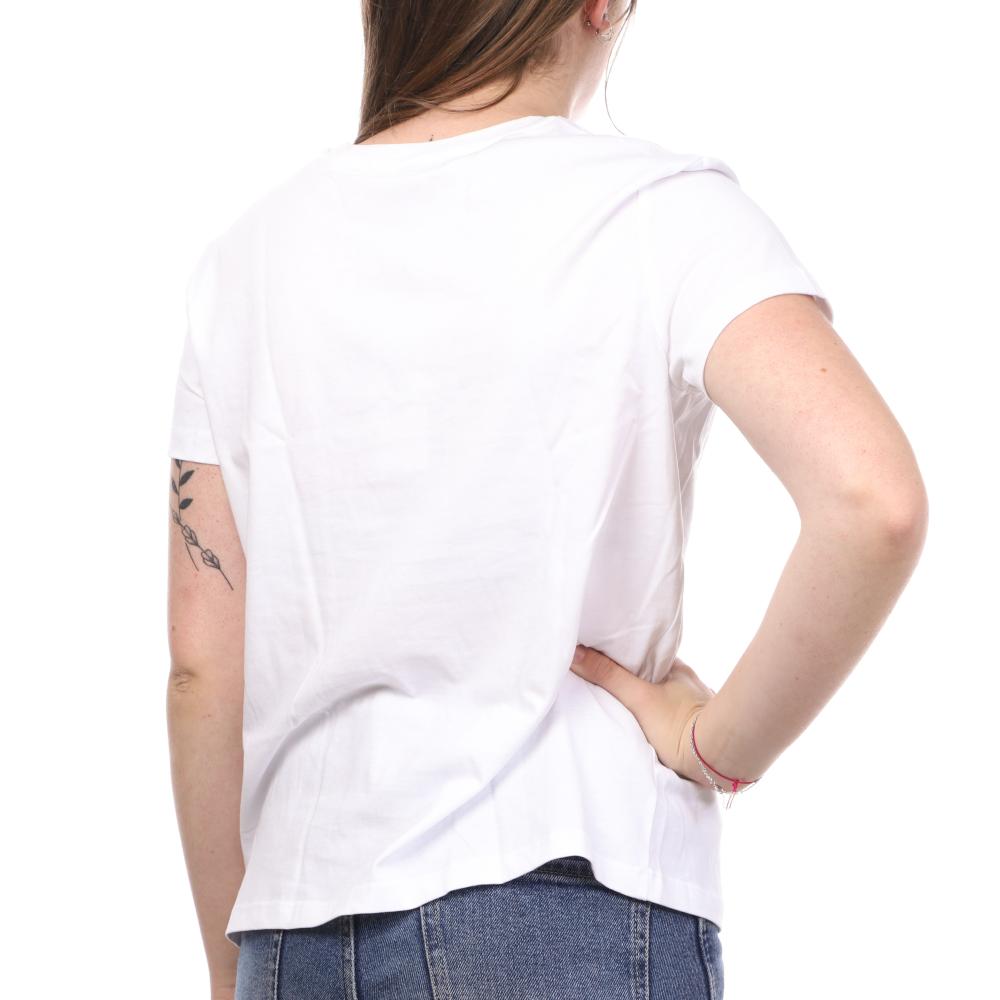 T-shirt Blanc Femme Guess Madrid B02 vue 2