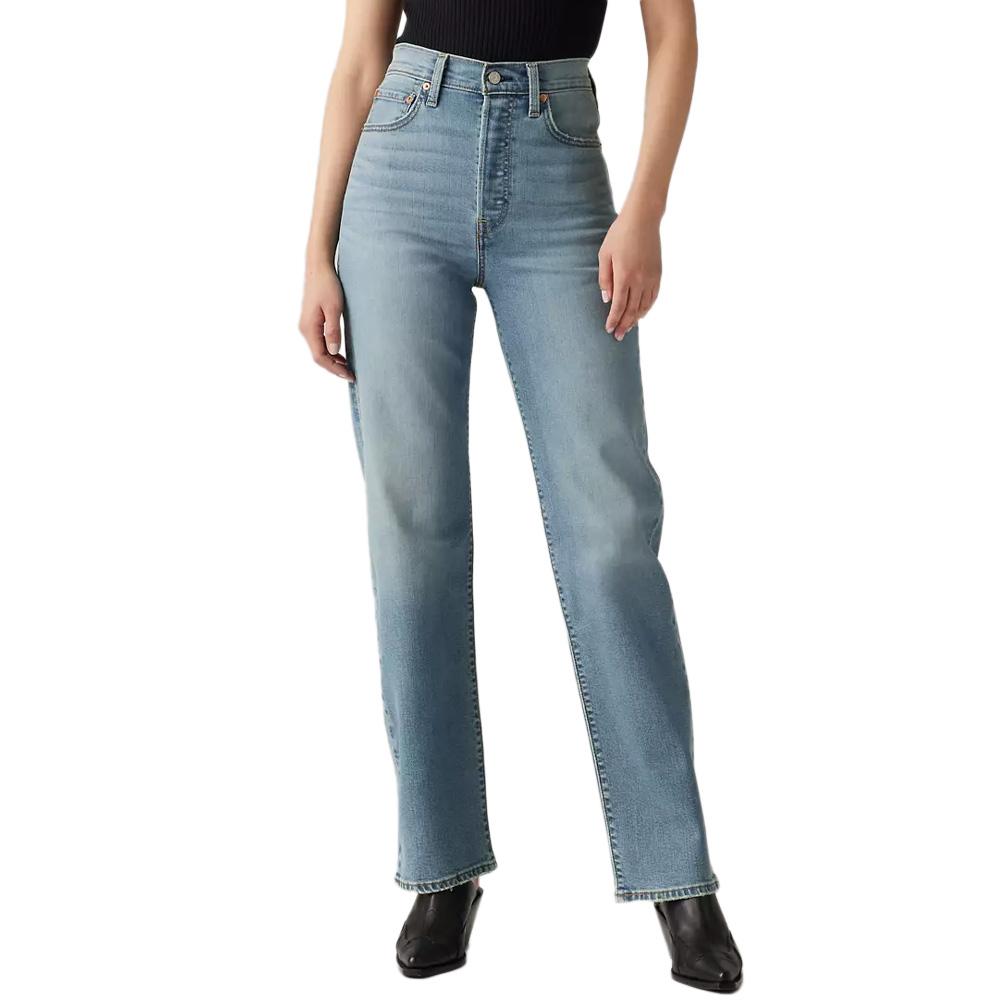 Jean Straight Bleu Clair Levi's Ribcage 79078 pas cher