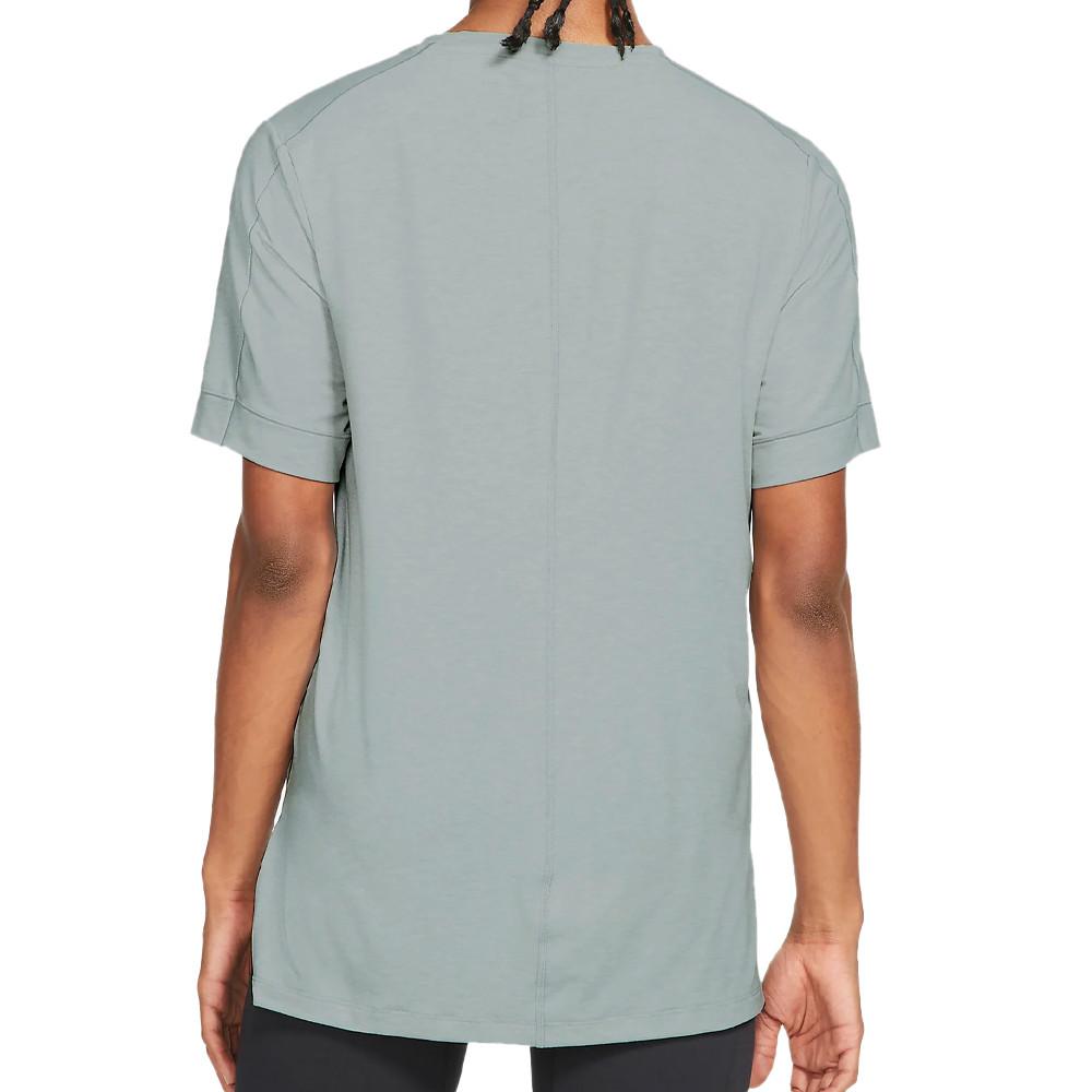 T-shirt Gris Femme Nike Top SS Yoga vue 2