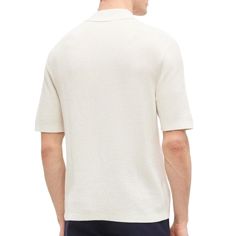 Polo Beige Homme Calvin Klein Jeans Waffle vue 2