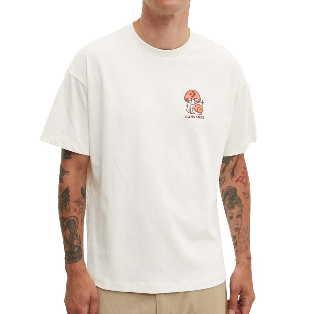 T-shirt Beige Homme Converse Mushroom pas cher