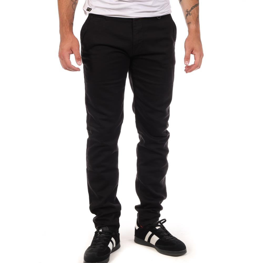 Pantalon toile Noir Homme Freeman T. Porter Gino pas cher
