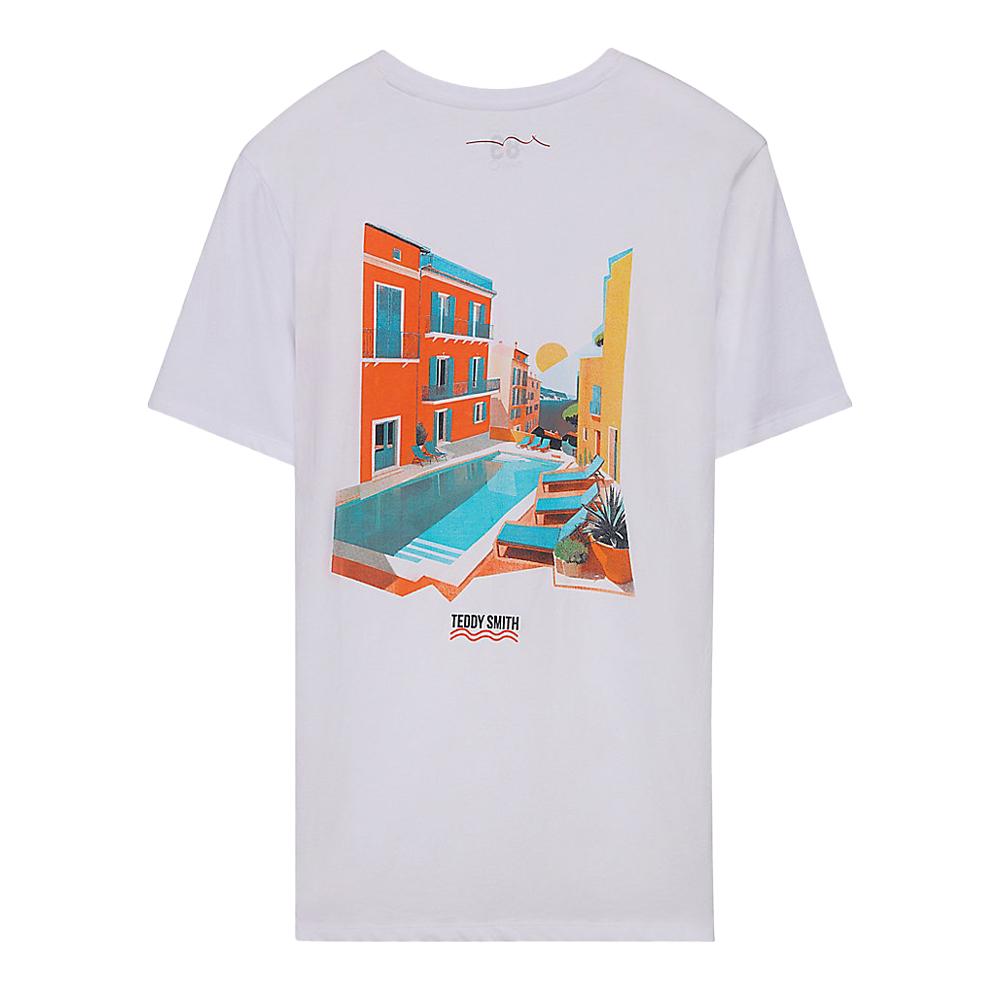 T-shirt Blanc Homme Teddy Smith Riviera vue 2
