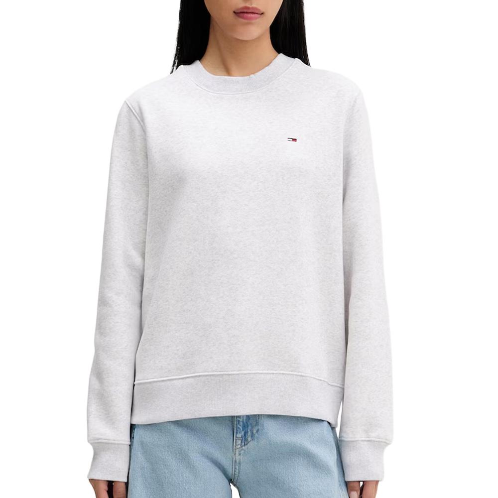 Sudadera gris de mujer Tommy Hilfiger Flag Crew1 barato