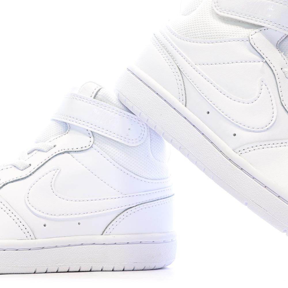 Baskets Blanches Garçon Nike Court Borough Mid 2 vue 7