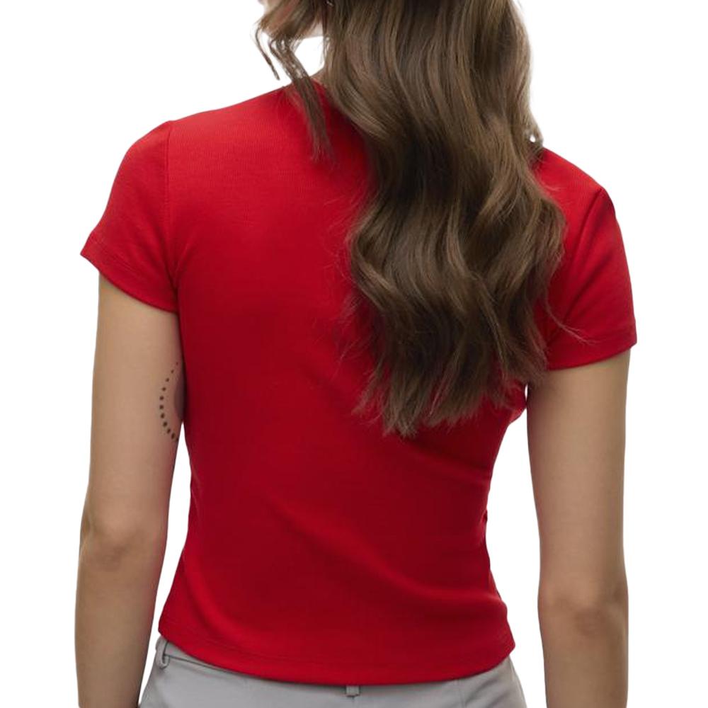 T-shirt Rouge Femme Vero Moda Chloe vue 2