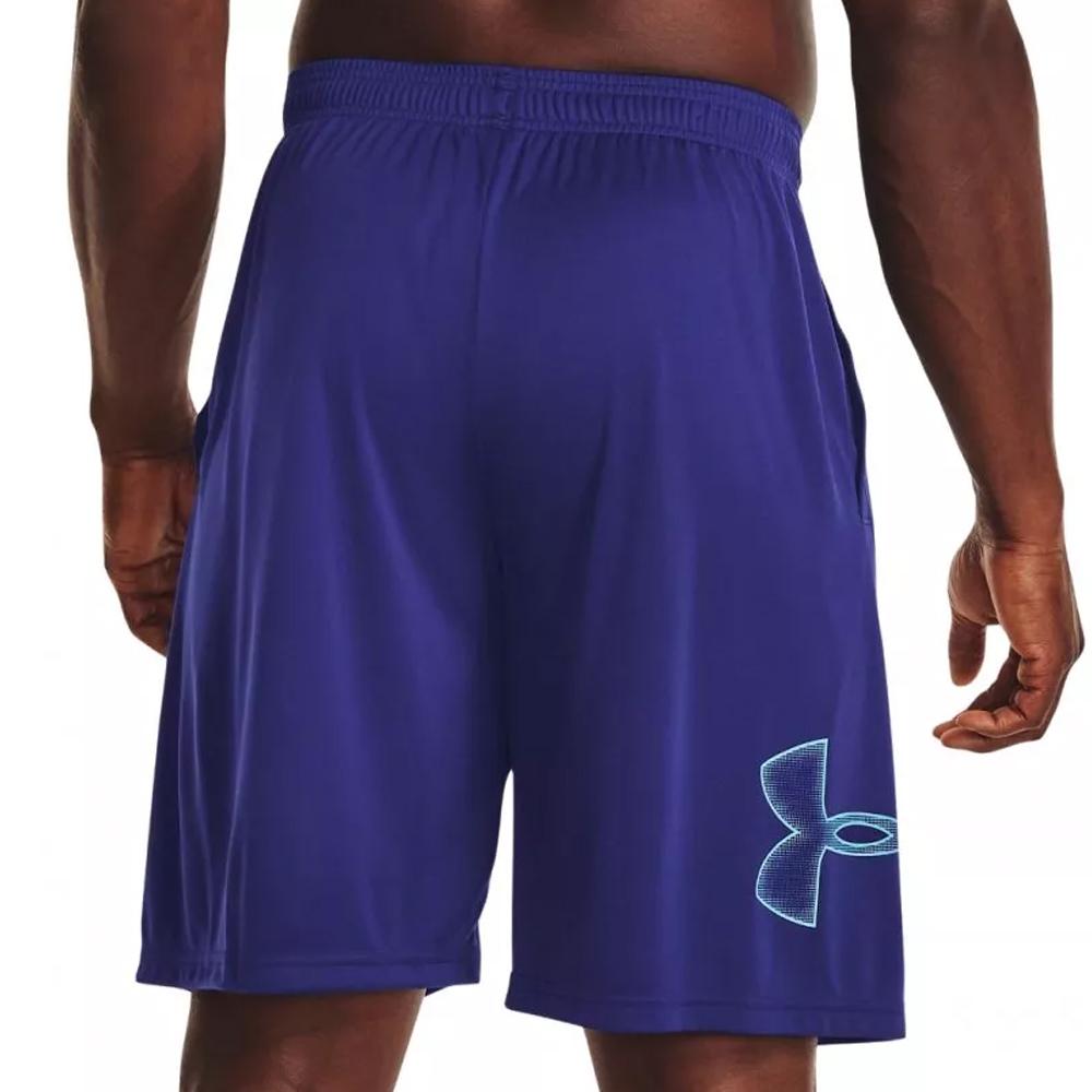 Short de Sport Bleu Electrique homme Under Armour Tech Graphic vue 2