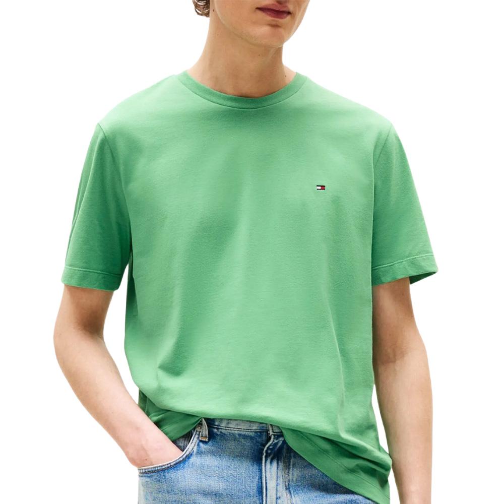 T-shirt Vert Pomme Homme Tommy Hilfiger Tjm Slim Linear pas cher