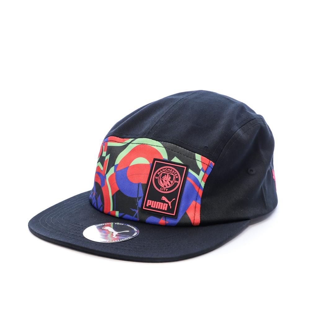 Casquette Manchester City Noir/Rouge Homme Puma Mcfc 5 Panel pas cher