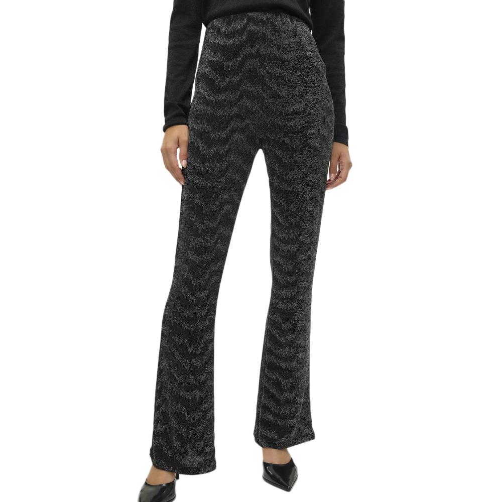 Pantalon Noir/Argenté Femme Vero Moda Lucy Hw Glitter pas cher