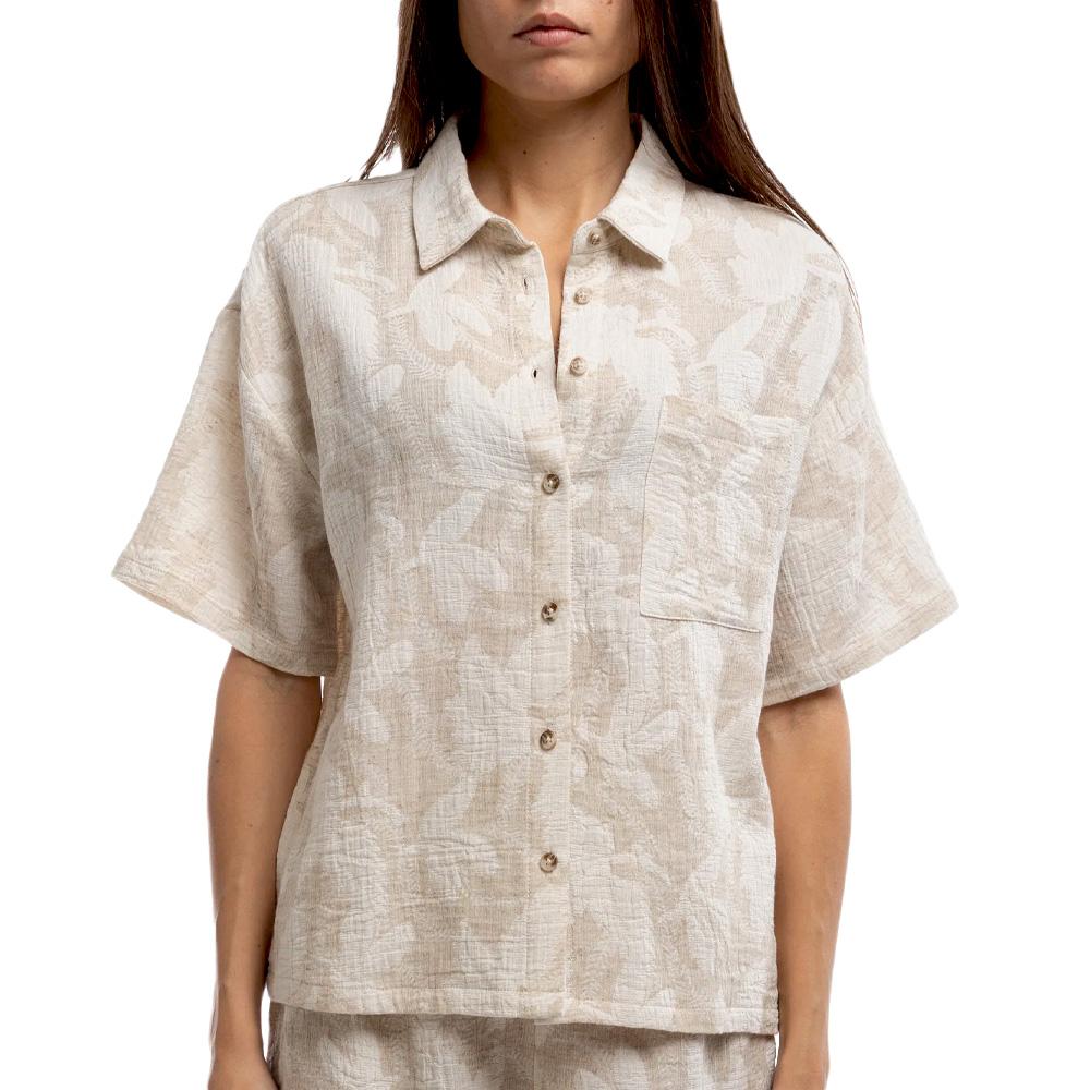 Chemise Beige/Blanc Teddy Smith Floral pas cher