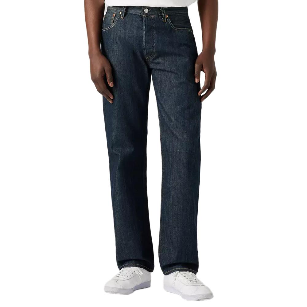 Jean Bleu Foncé Homme Levi's 501 Levis Original Fit pas cher