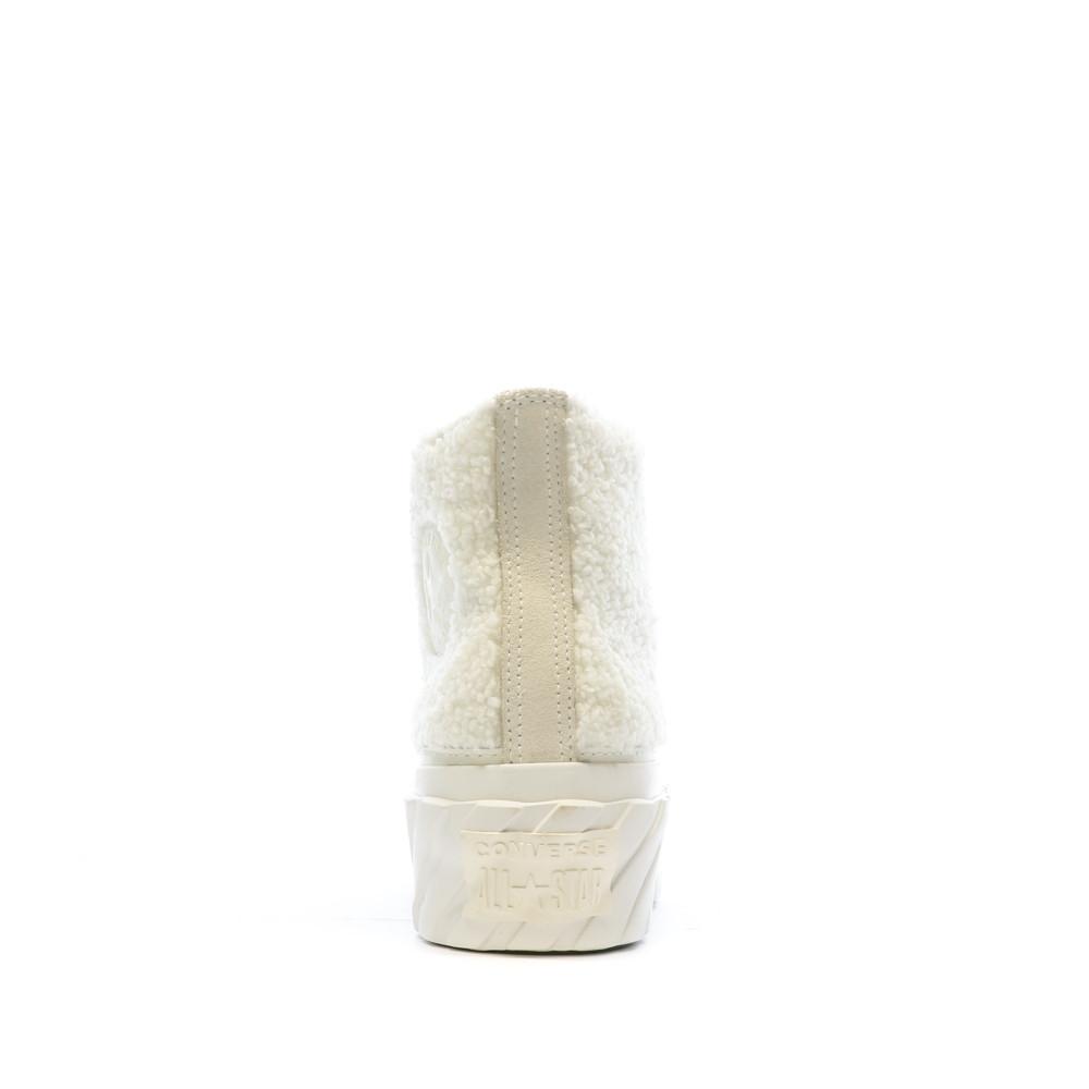 Baskets Blanches Femme Converse Lift 2x Hi Egret vue 3