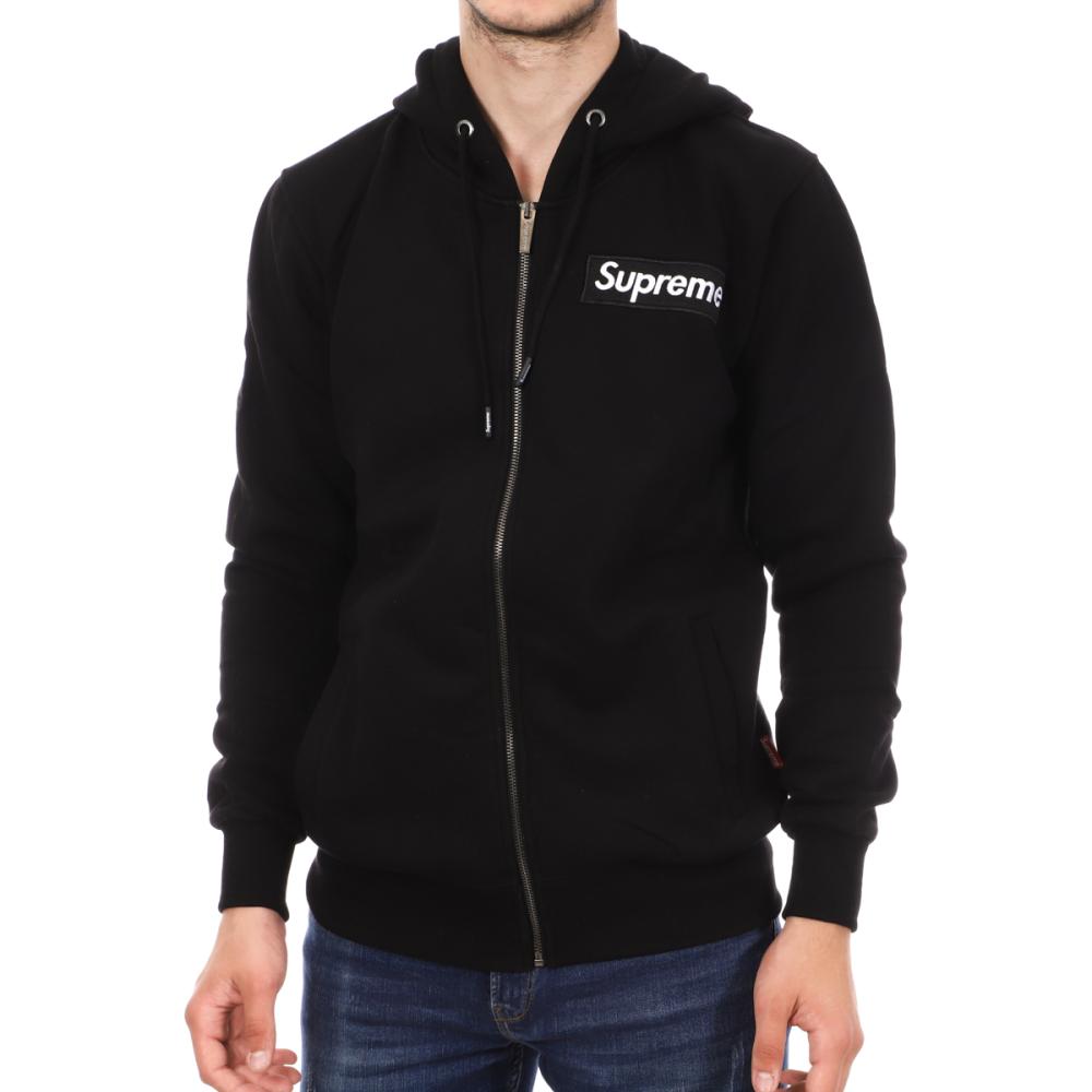 Sweat zippé Noir Homme Supreme Grip Duane pas cher