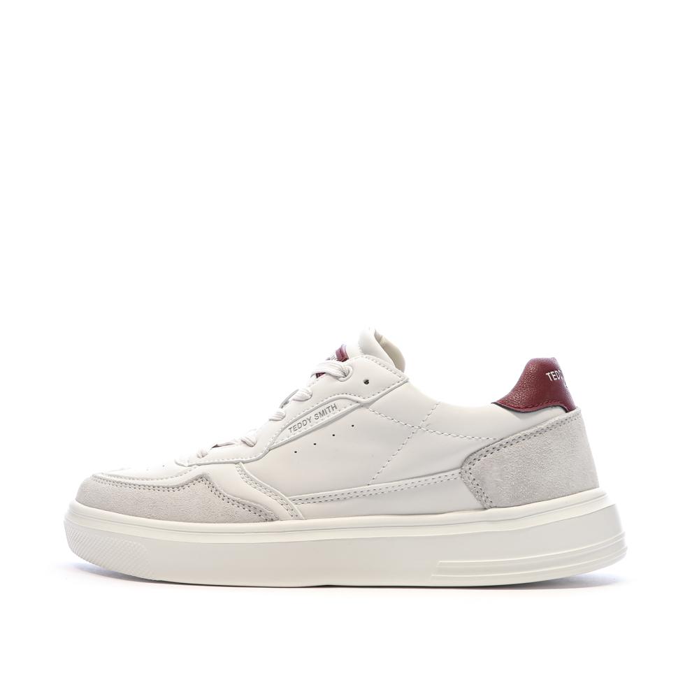 Baskets Blanches/Bordeaux Homme Teddy Smith 120004 Espace des