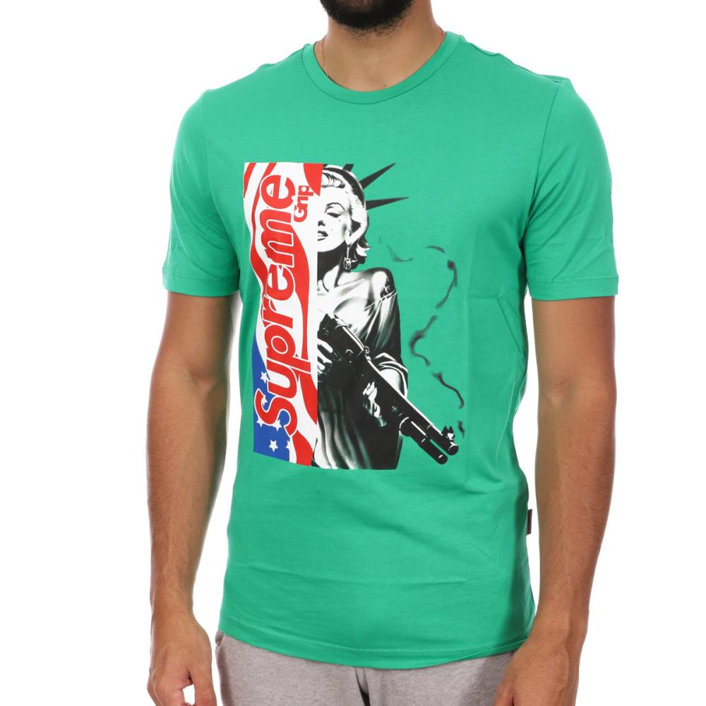 T-shirt Vert Homme Supreme Grip Maril pas cher