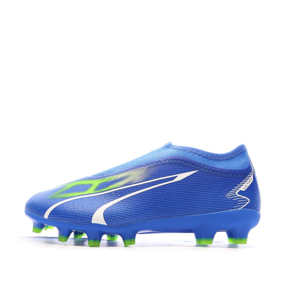 Chaussures de foot Bleu Enfant Puma Ultra Match LL FG pas cher